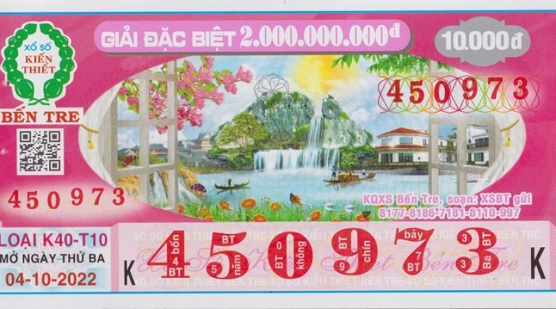 Mẫu vé xổ số Bến Tre và những thông tin cần biết về XSBTR