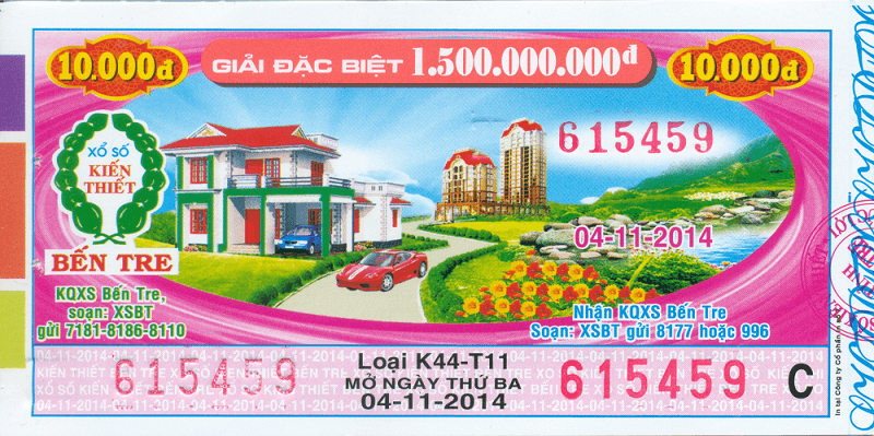 Mẫu vé xổ số Bến Tre và những thông tin cần biết về XSBTR