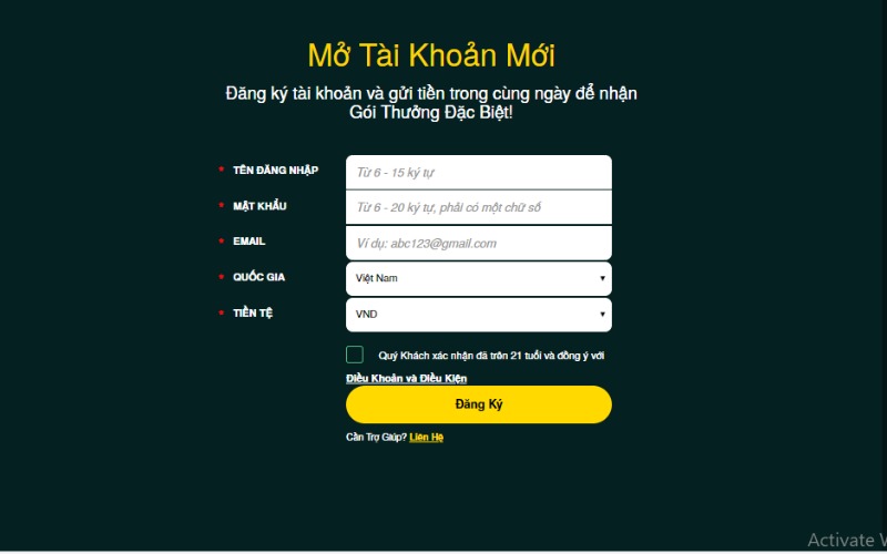 Đăng ký tài khoản V9bet là bước đầu tiên trước khi chơi xổ số tại đây