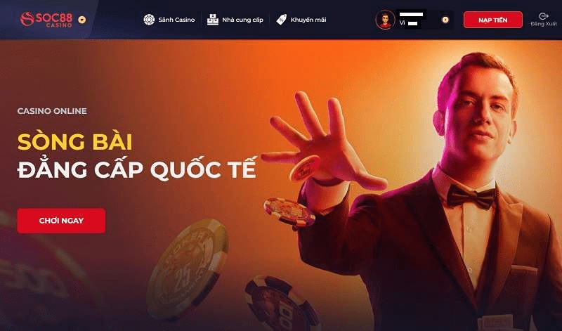 Sòng bạc trực tuyến SOC88 sở hữu giao diện trực quan, tinh tế và dễ sử dụng.